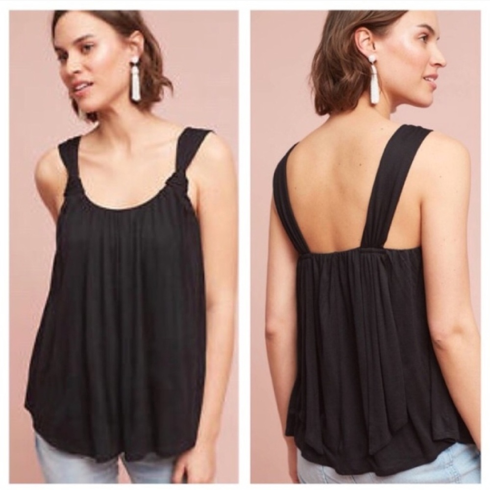 Anthropologie Vanessa Virginia black tank